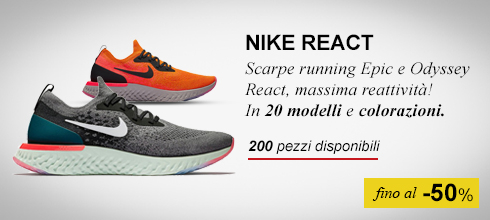 Scarpe running Nike React fino a -50%