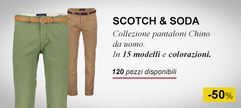 Pantaloni Chino uomo scotch & soda -50%